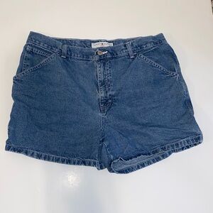 Vintage Carpenter Tommy Hilfiger Classic Blue Denim High-Waist Women's Shorts